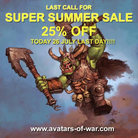 Último día de Super Summer Sale en AoW: 25% dto en todo el stock