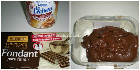 Rollo de chocolate con helado de vainilla