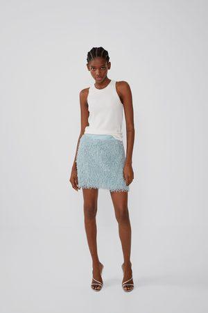 Falda Plumas Edicion Limitada Zara