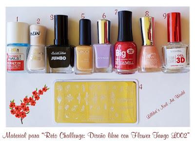Reto Esmaltando Challenge: Diseño libre con Flower Tango L002 Reto Esmaltando Challenge: Diseño libre con Flower Tango L002
