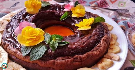 Brownie de chocolate con plátano y avellanas Brownie de chocolate con plátano y avellanas