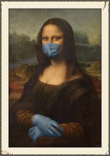 Mona Lisa usa mascarilla.