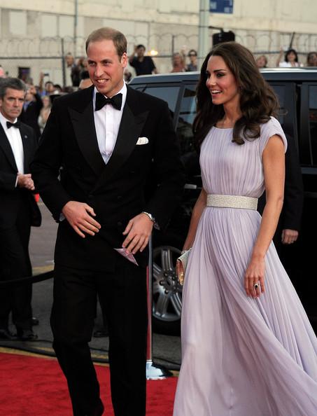 Prince William, Duke of Cambridge (L) and Catherine, Duchess of Cambridge arrive at the BAFTA Brits To Watch event held at the Belasco Theatre on July 9, 2011 in Los Angeles, California.