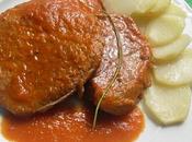 Filetes ternera salsa