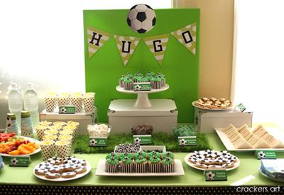 Mesa de dulces: fútbol