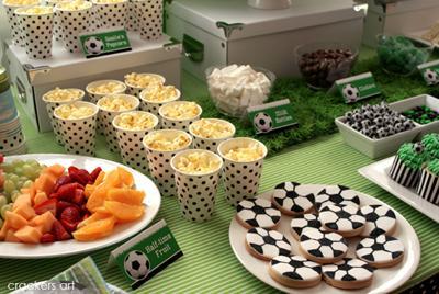 Mesa de dulces: fútbol