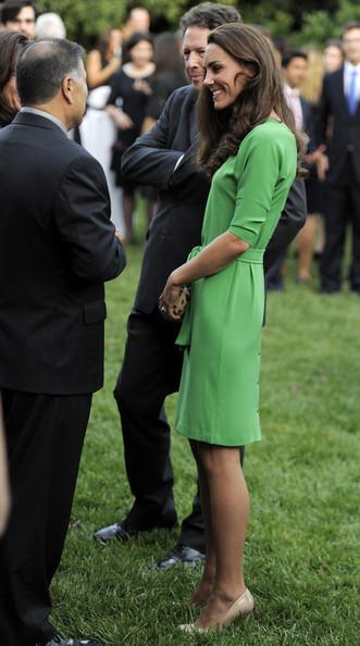 Kate Middleton Catherine, Duchess of Cambridge mingles with guests during a private reception at the British Consul-General's residence on July 8, 2011 in Los Angeles, California. The newly married Royal couple are on a three day visit to Southern California.