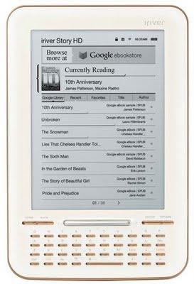 Iriver Story HD, lector de libros electrónicos compatible con Google eBooks