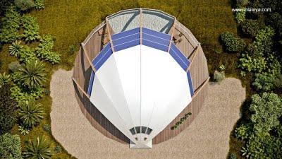 Arquitectura en casa solar pasiva domo