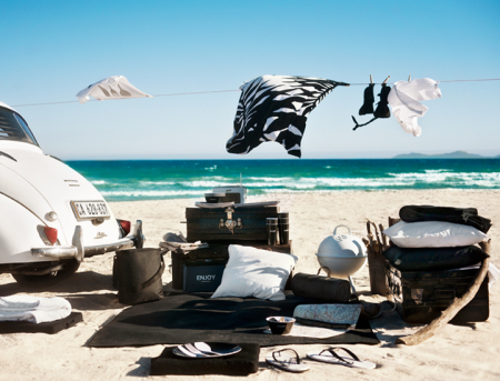 Picnic al sol toallas de playa ropa de casa hm Picnic al sol fotos de playa estilismo de interiores decoración de interiores casa hm barbacoa portátil