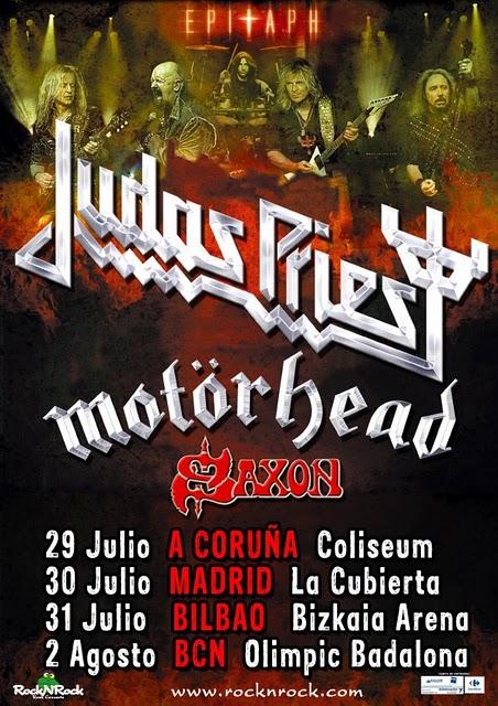 Judas Priest + Motörhead + Saxon: ¡ya tengo la entrada! (31 de julio, Barakaldo)