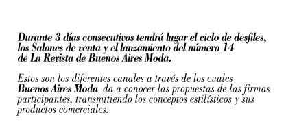 LLEGA BUENOS AIRES MODA PRIMAVERA-VERANO 2011-2012