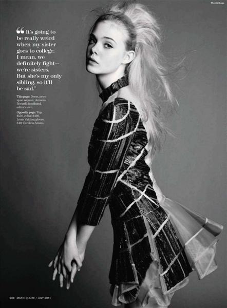 Elle Fanning para Marie Claire US July 2011