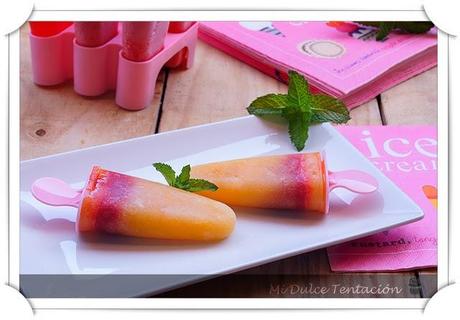 Helado de Nectarina y Fresas - Picadora 1,2,3 Moulinex