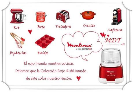 Helado de Nectarina y Fresas - Picadora 1,2,3 Moulinex