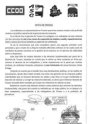 Gracias por la solidaridad y el apoyo Gracias por la solidaridad y el apoyo