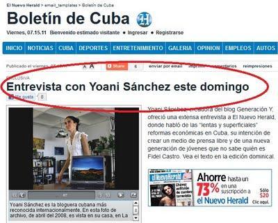 Cosmética globera o reparando la falta de credibilidad en Cuba de Yoani Sánchez