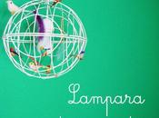 Lámpara decorada pájaros