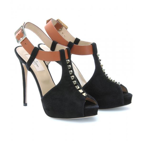 Valentino Rockstud - sandalias de gamuza