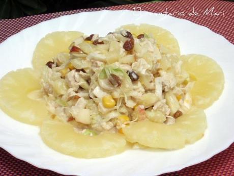 ENSALADA DE COL Y POLLO