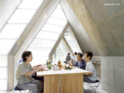 Casa moderna japonesa quebrada