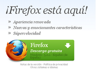 Mozilla Firefox 5.0.1 listo para descargar