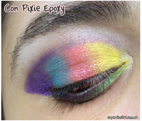 Tutorial= Rainbow eyes + Reseña Fyrinnae Pixie Epoxie