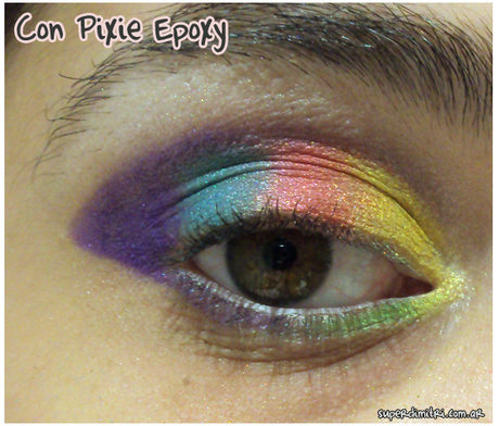 Tutorial= Rainbow eyes + Reseña Fyrinnae Pixie Epoxie