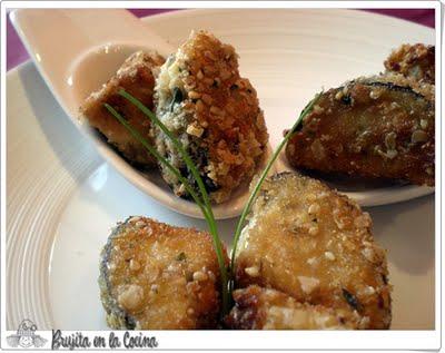 Nuggets de berenjena y Tarta de Pañales