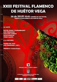 Rafael Espejo ‘Churumbaque’ y ‘Ramón del Paso’, encabezan el XXIII Festival Flamenco de Huétor Vega