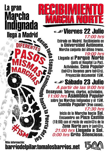 La Marcha Popular Indignada llega al Barrio del Pilar