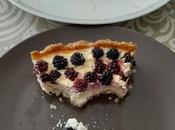Tarta queso moras