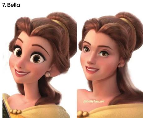 Zona Disney: Así se verían las princesas Disney con rasgos más reales Zona Disney: Así se verían las princesas Disney con rasgos más reales