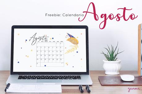 Freebie: Calendario Agosto 2020 Freebie: Calendario Agosto 2020