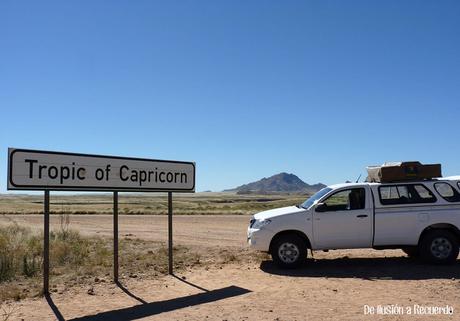 Trópico de Capricornio, en Namibia