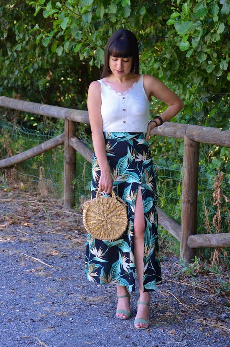 Maxi falda tropical