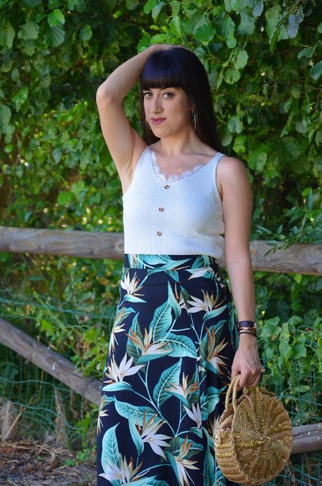 Maxi falda tropical