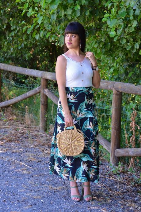 Maxi falda tropical