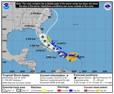 Se forma tormenta tropical Isaías; ojo entraría a Dominicana antes del medio día del jueves. Se forma tormenta tropical Isaías; ojo entraría a Dominicana antes del medio día del jueves.