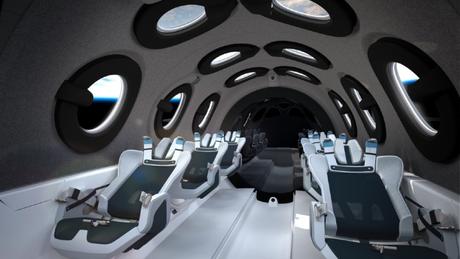 El lujoso interior de la nave espacial de Virgin Galactic quiere que disfrutes del estilo gravedad cero