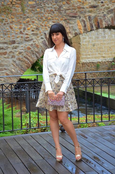 Falda de flores con capas Falda de flores con capas