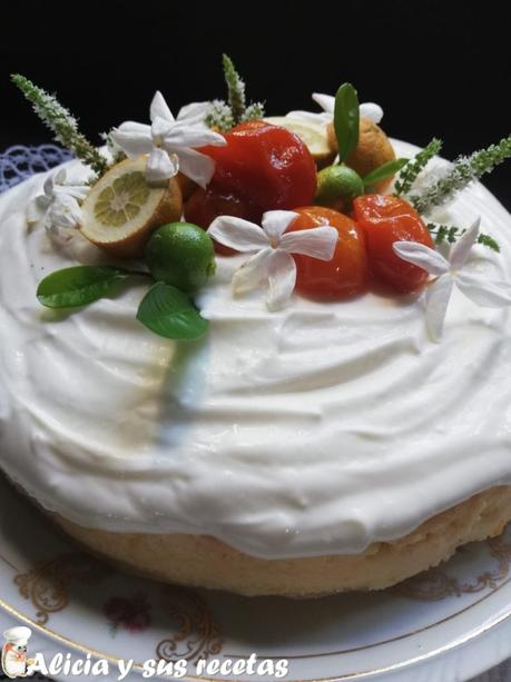 TARTA DE NARANJA Y QUESO CON MOUSSE DE YOGUR TARTA DE NARANJA Y QUESO CON MOUSSE DE YOGUR