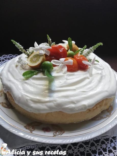 TARTA DE NARANJA Y QUESO CON MOUSSE DE YOGUR