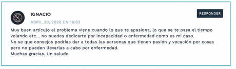 Qué hacer cuando no puedes llevar a cabo tu pasión o vocación por enfermedad.