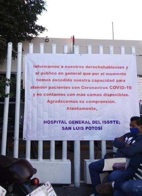 La clínica “Carlos Diez Gutiérrez” del ISSSTE se declara saturada por COVID-19