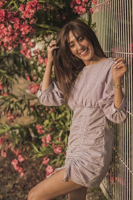 mini vestido de cuadros