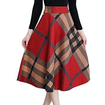 Falda Escocesa Larga Mujer