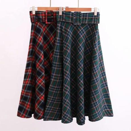 Falda Escocesa Larga Mujer