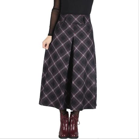 Falda Escocesa Larga Mujer