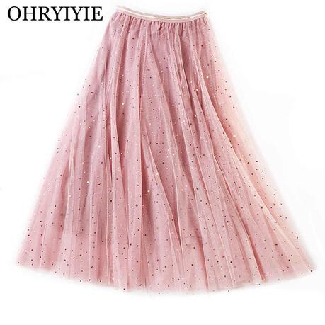 Falda Tul Estrellas Mujer